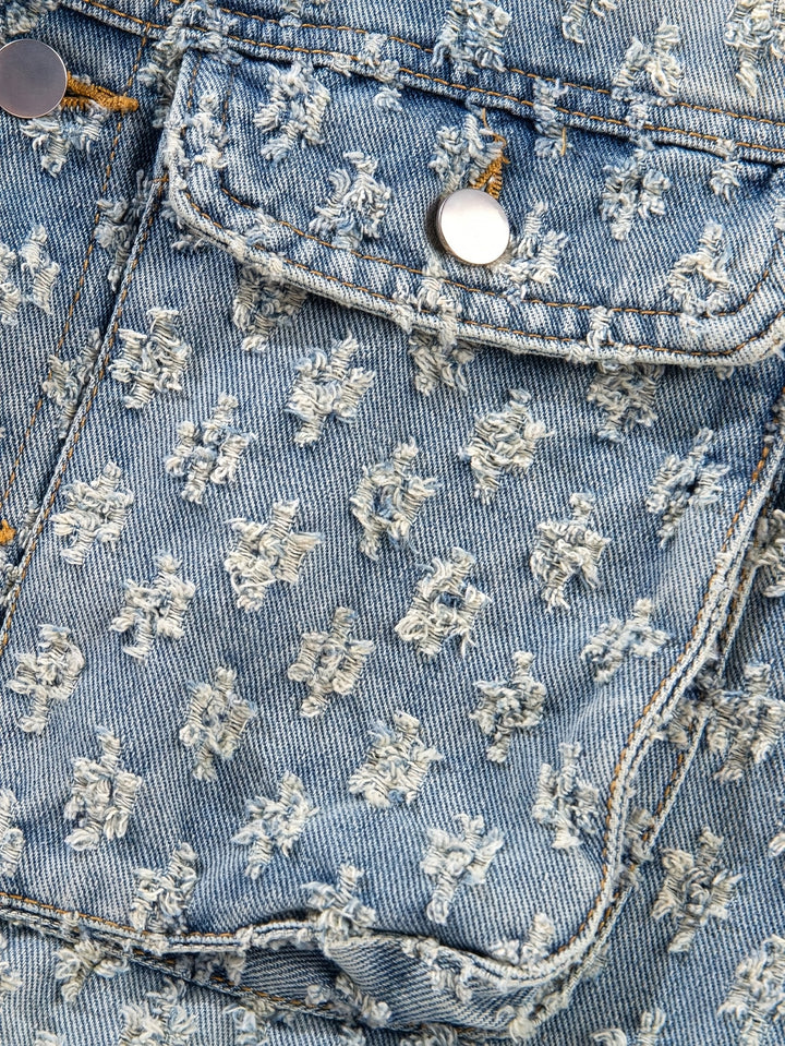 Icon Distressed Denim Jacket