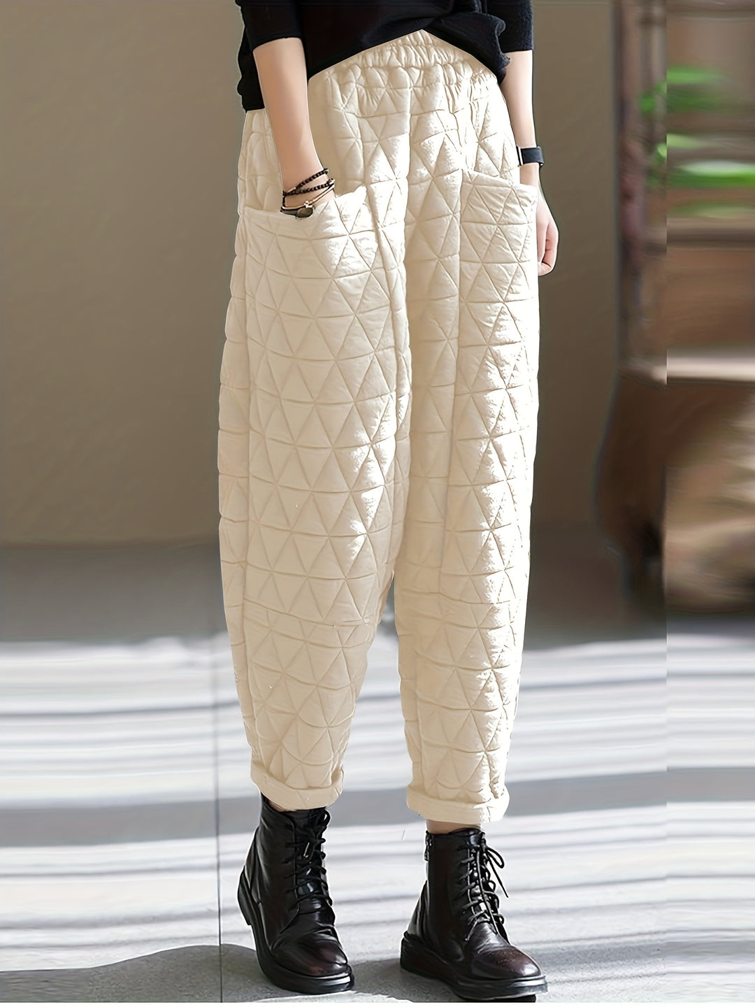 Loft Diamond-Quilted Puff Pant