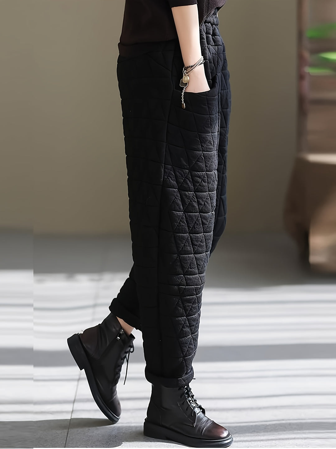 Loft Diamond-Quilted Puff Pant