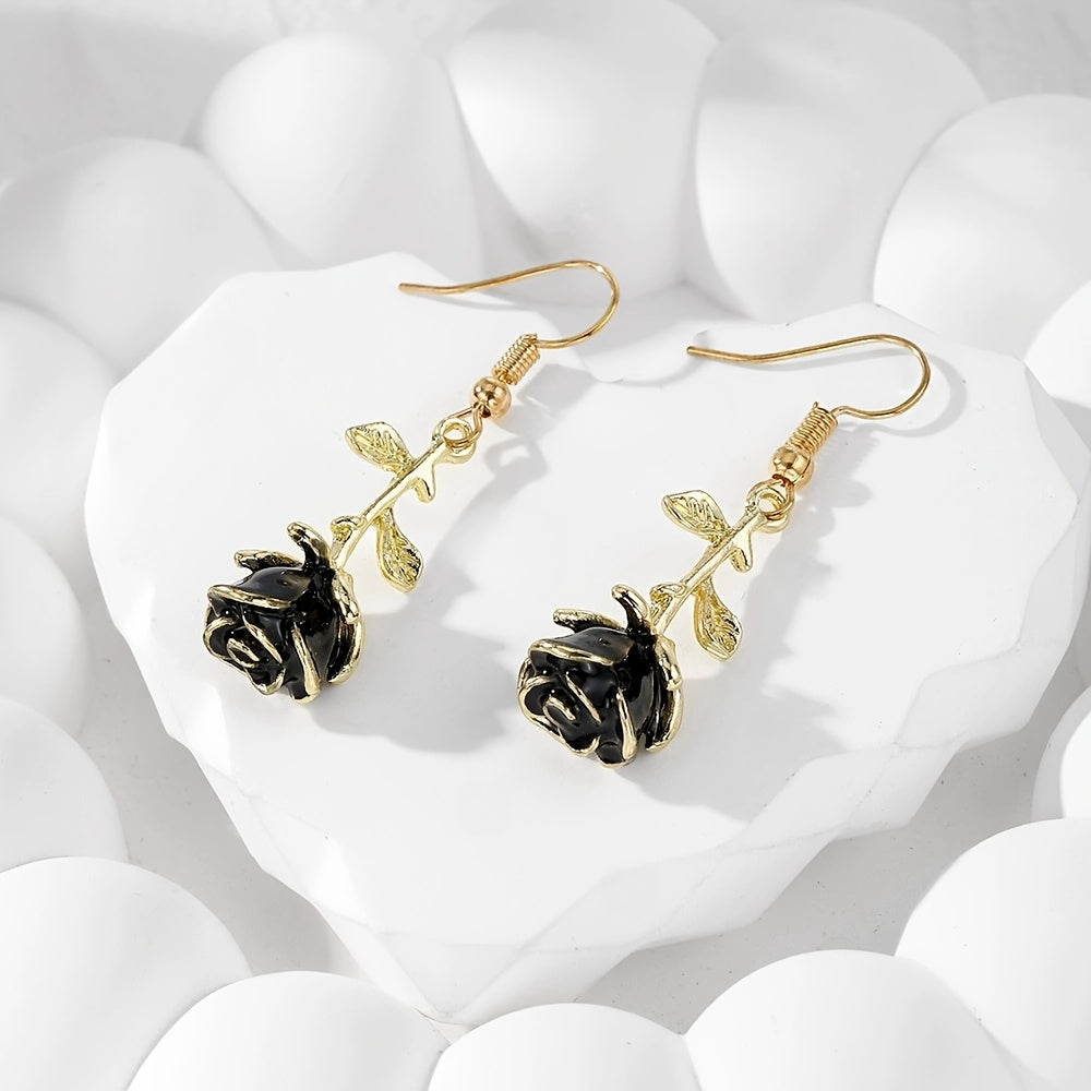 Rosette Drop Earrings