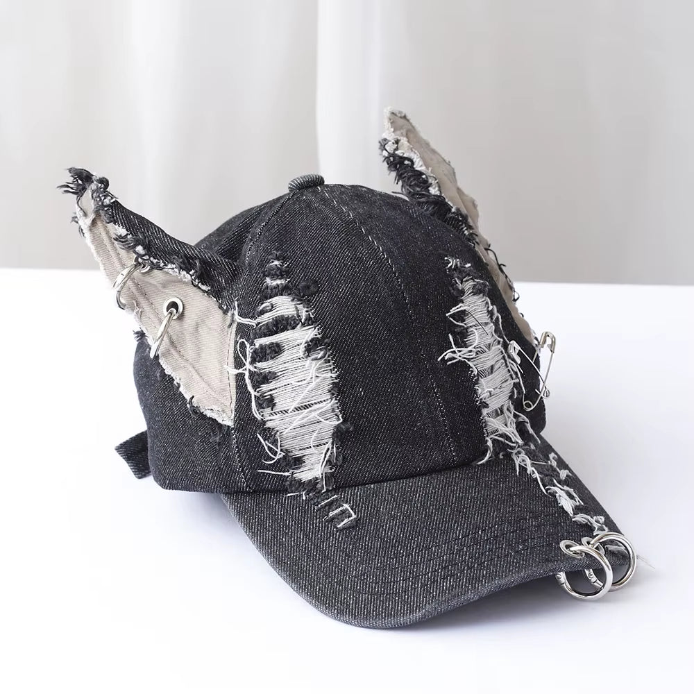 Riot Distressed Denim Cap