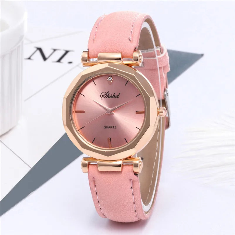 Sunburst Suede Wristwatch