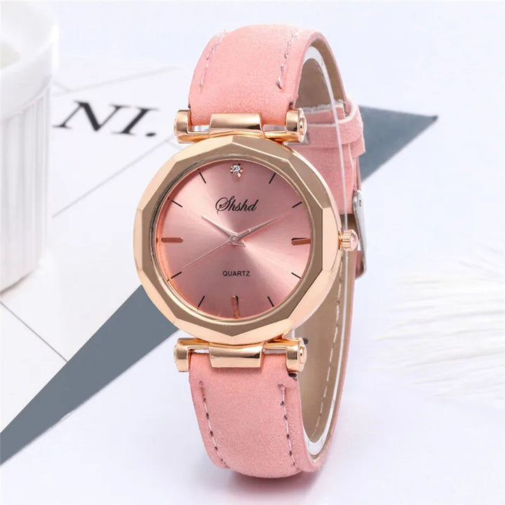 Sunburst Suede Wristwatch