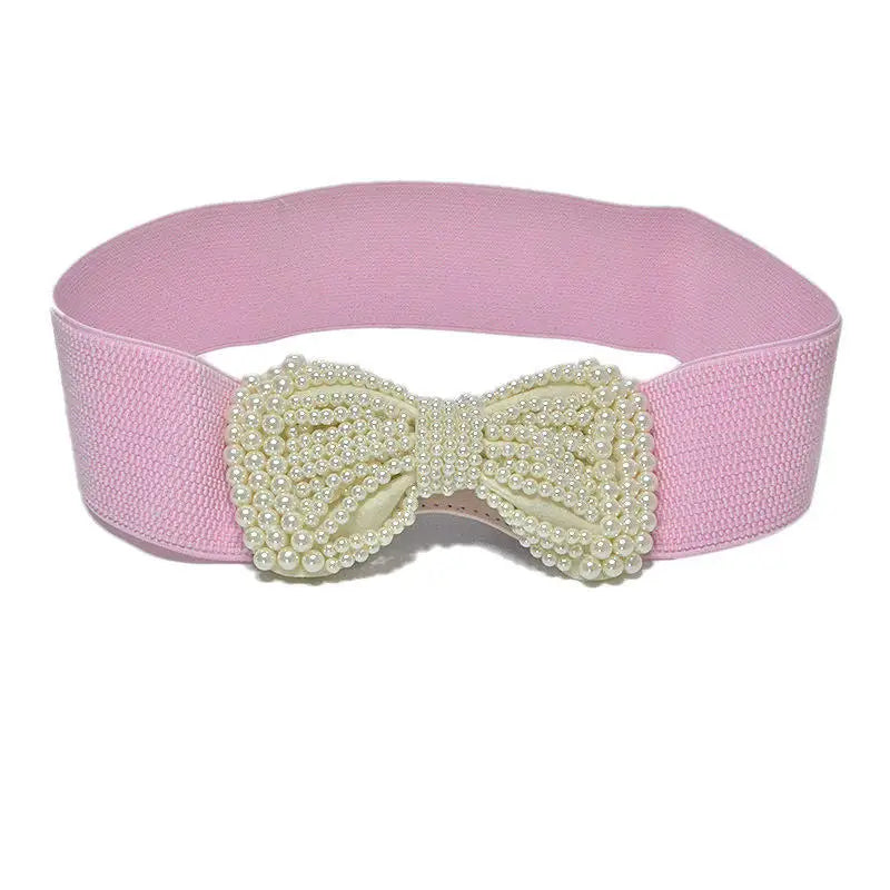 Pearl Bow Waist Belt