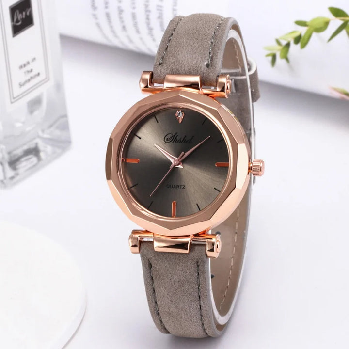 Sunburst Suede Wristwatch