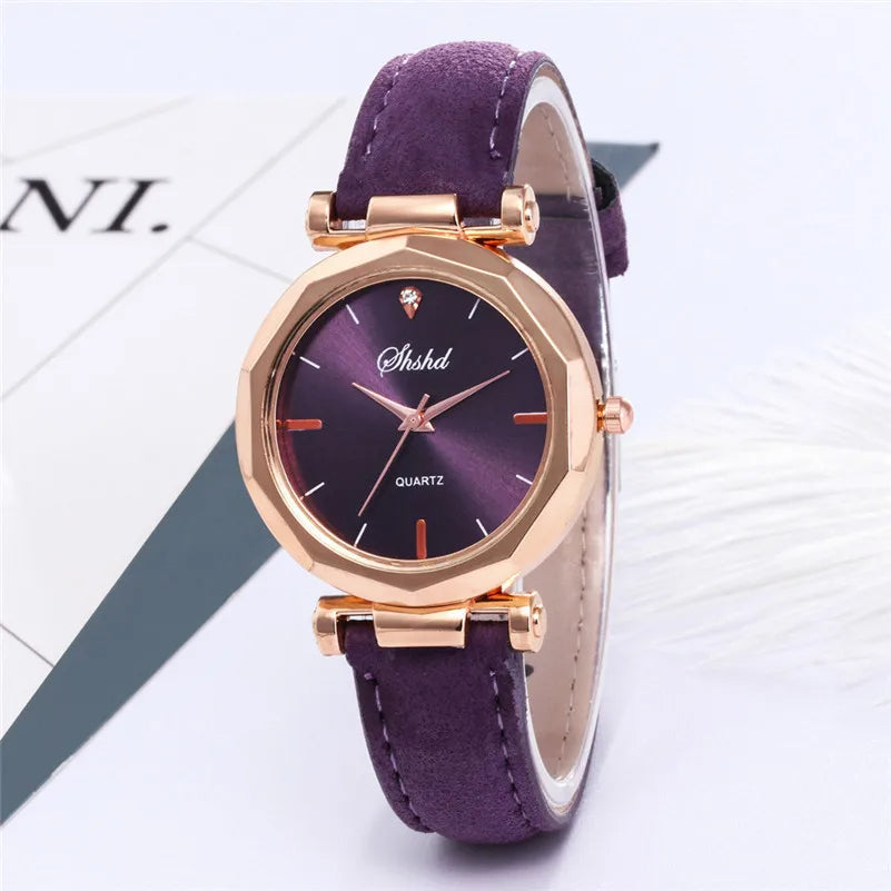 Sunburst Suede Wristwatch