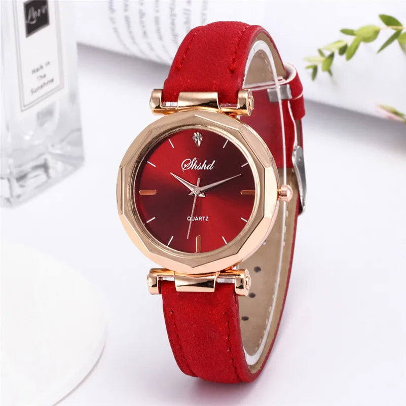Sunburst Suede Wristwatch