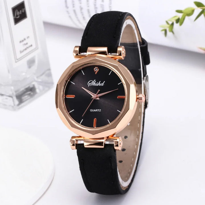Sunburst Suede Wristwatch