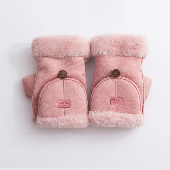 Vail Suede Flip-Top Mittens
