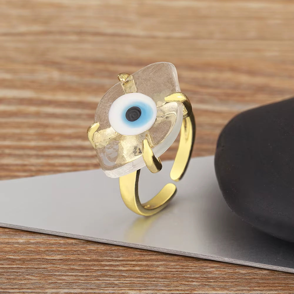 Evil Eye Motif Ring