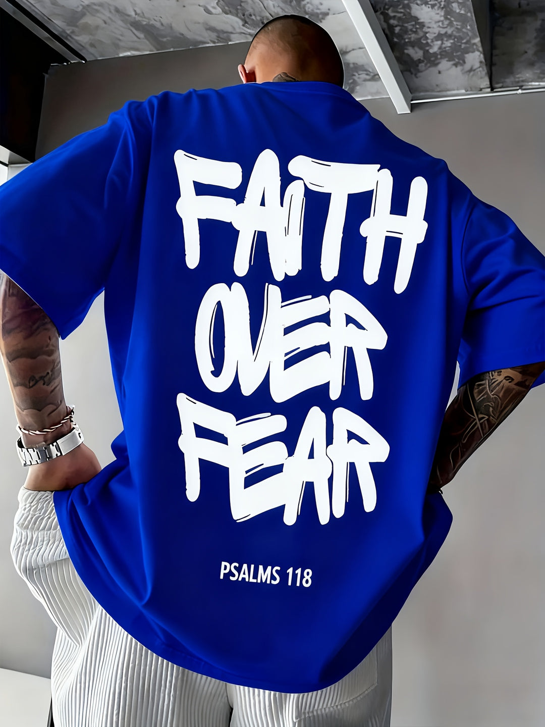 Faith Over Fear Oversized Tee