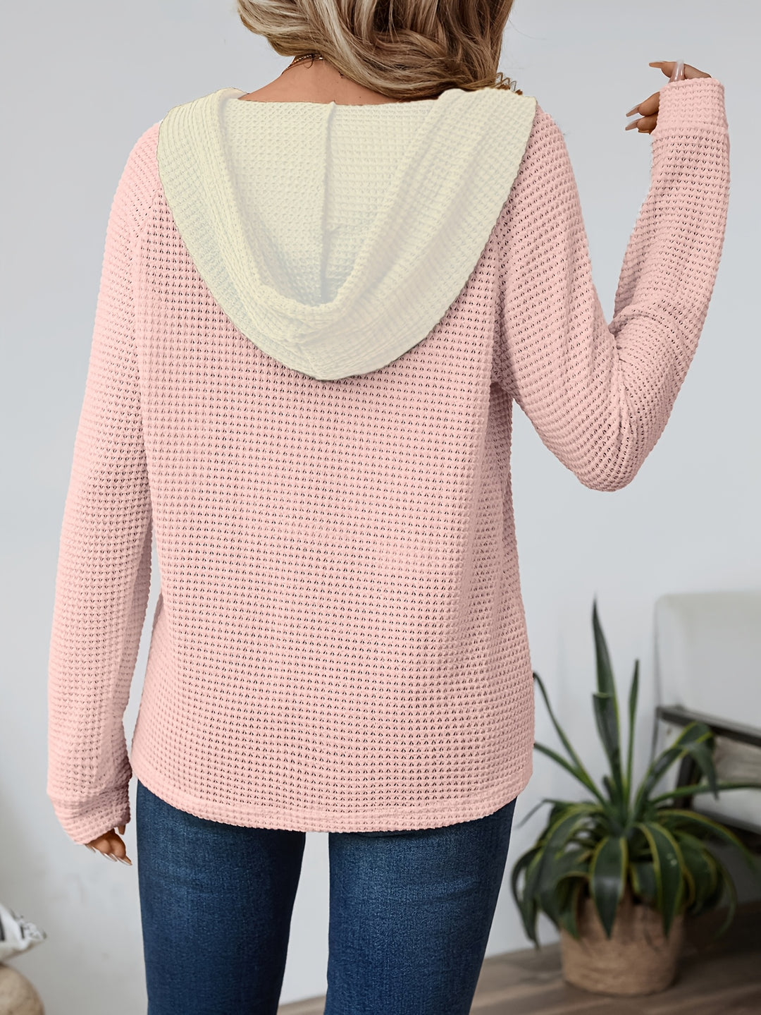 Henley Waffle Hoodie