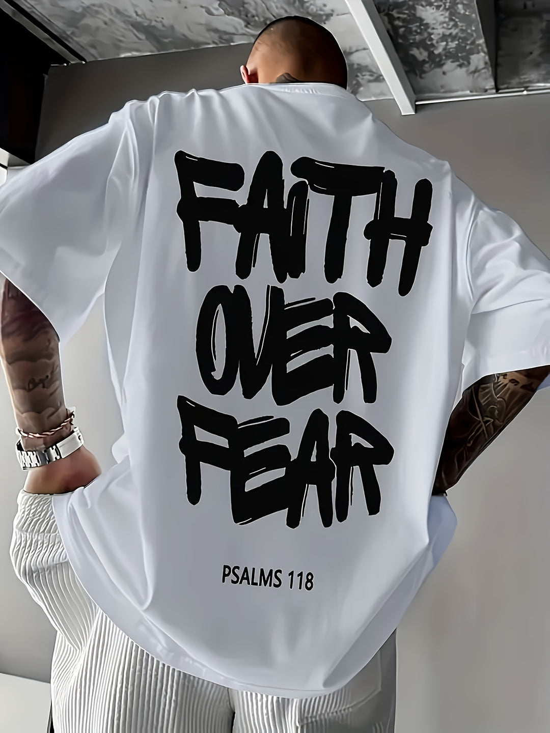 Faith Over Fear Oversized Tee