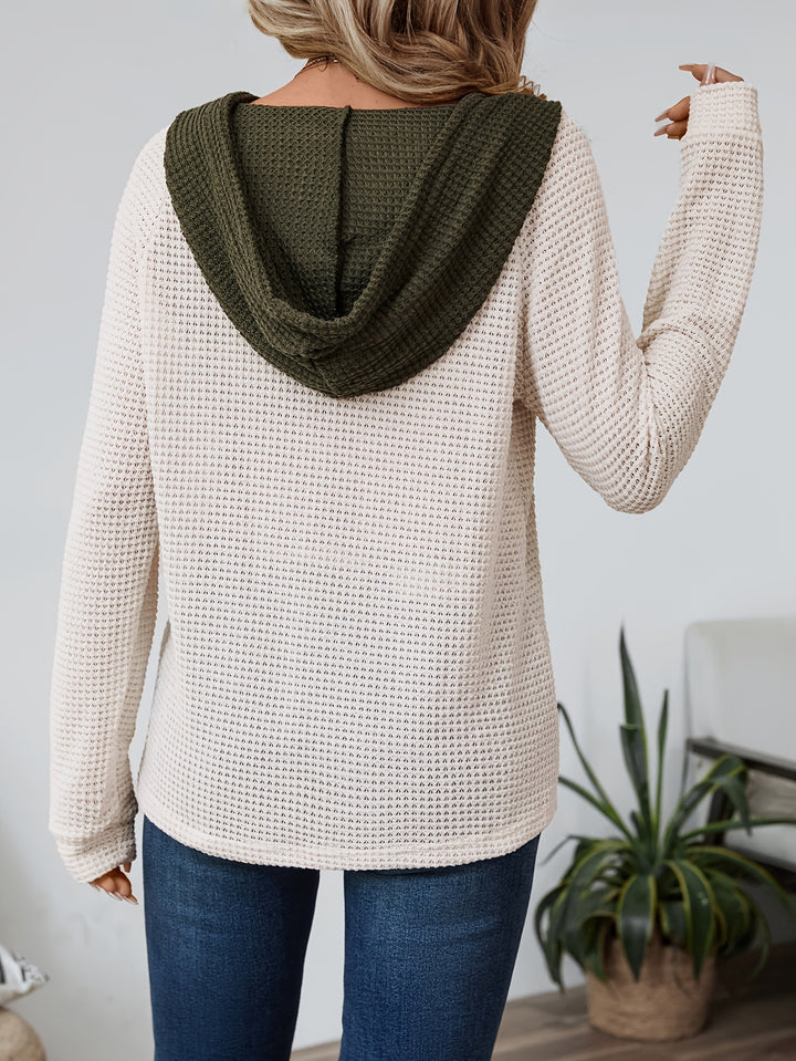Henley Waffle Hoodie