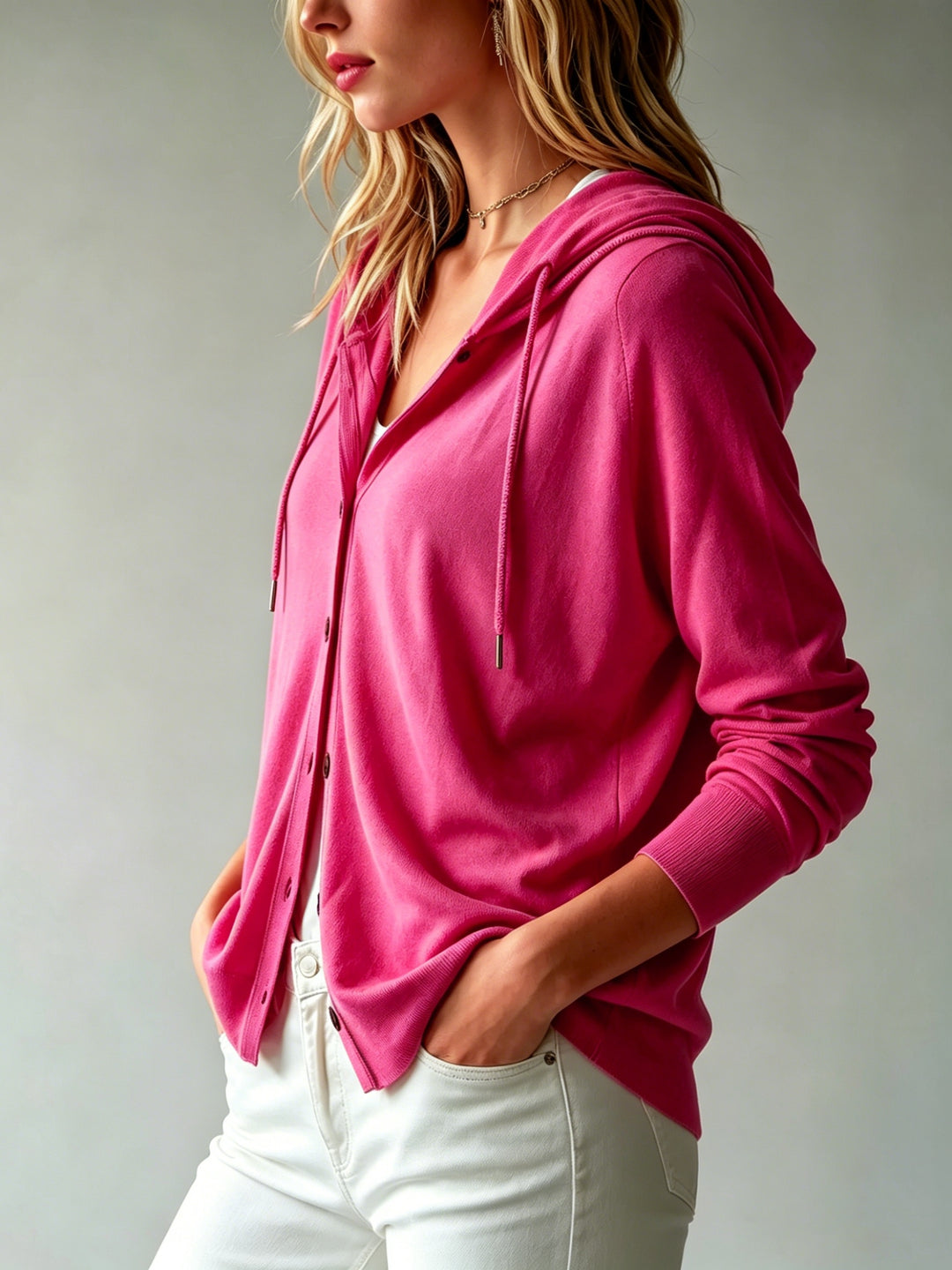 Weekend Button Hoodie