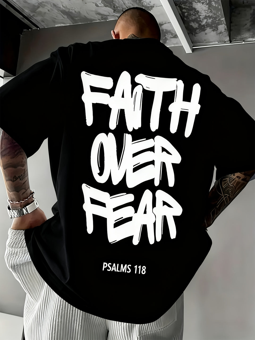Faith Over Fear Oversized Tee