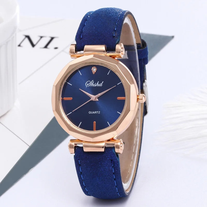 Sunburst Suede Wristwatch