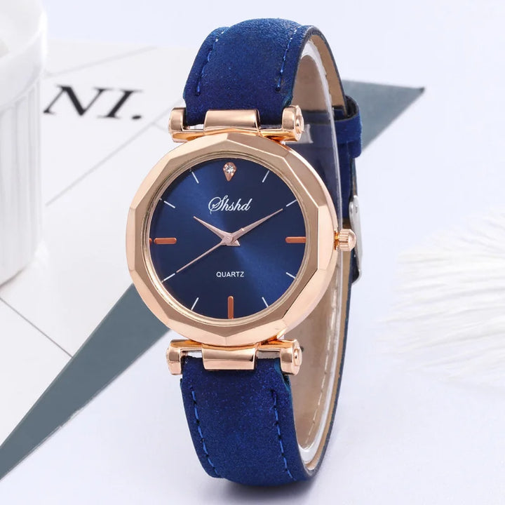 Sunburst Suede Wristwatch